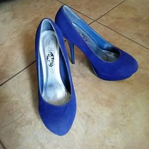 Royal blue heels